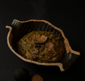 Truffle Mushroom saag- Indian food restaurant in swansea- Maison de Masala